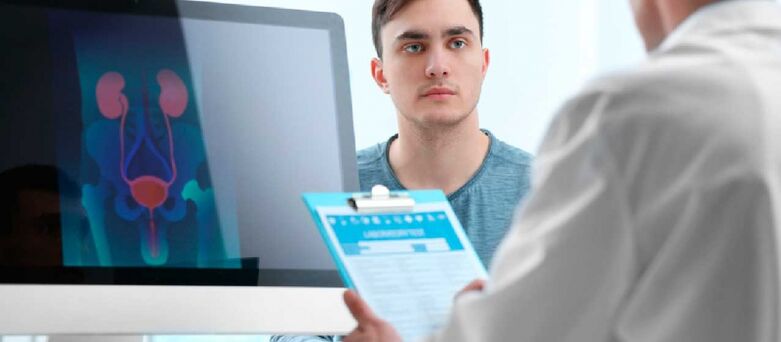 Konsultation eines Arztes bei Prostatitis